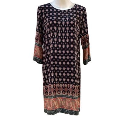 Kachel Womens Size 10 Silk Midi Dress Multicoloured BNWT