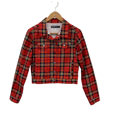 Dangerfield Womens  Size 8 Jacket Red Tartan