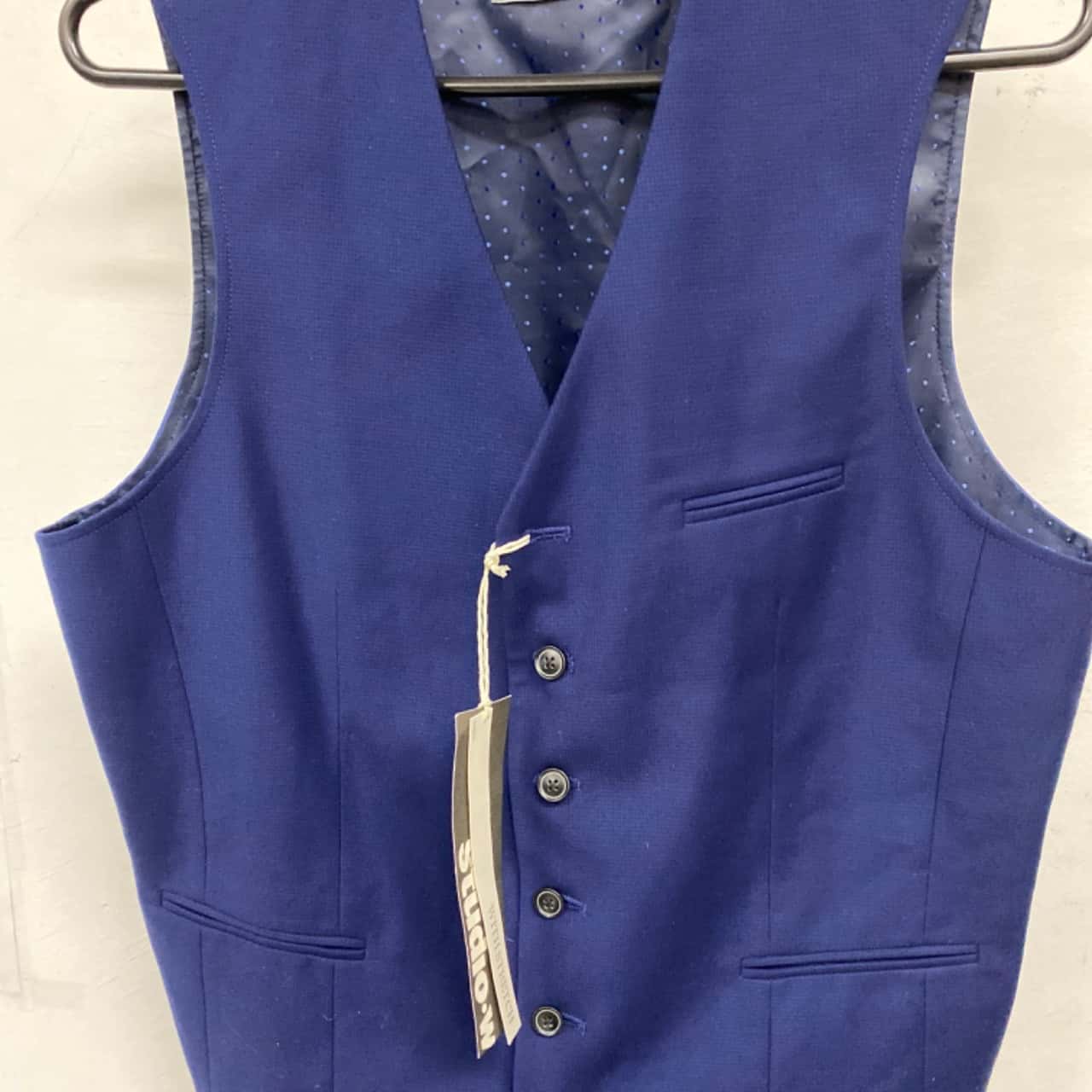 Alpha Studio Blue Viscose Men's V-neck Vest main image 0