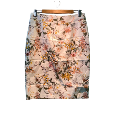 Bird by design Womens  Size 14 Midi Skirt Floral / Multicoloured / White 