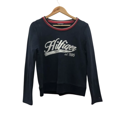 Tommy Hilfiger Womens  Size L Crop Jumper Navy Blue 