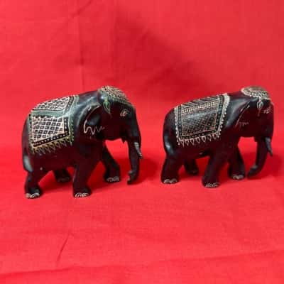 Hand Painted Elephant Figurines