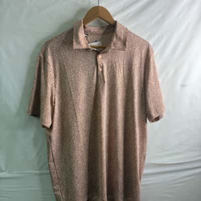 Adidas Mens  Size L T-Shirt Beige / Pattern 