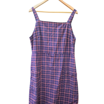 Princess Highway Size 14 Plaid Dress Navy & Rust Orange Check