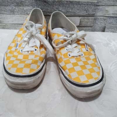Unisex Vans Off The Wall US 6 White / Yellow Shoes