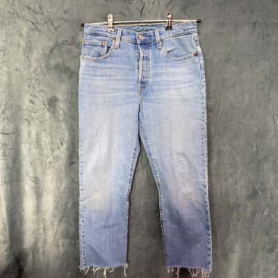 Levis Womens 501 Cropped Jeans Blue Size 27