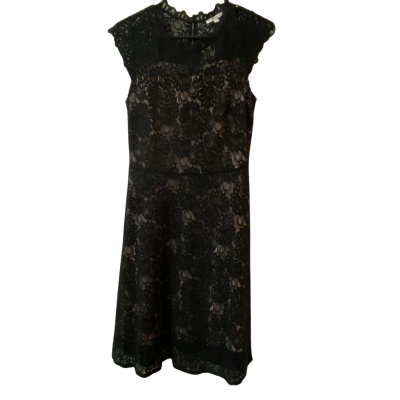 Target Womens  Size 10 Lace Floral Dress / Short Sleeve Dress Black  