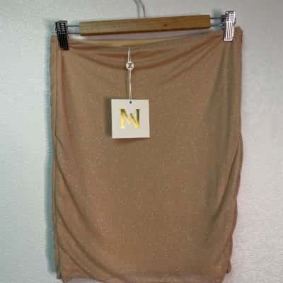 Meshki Womens  Size L Midi Skirt Peach 