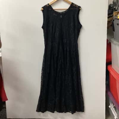 Orientique Womens  Size M Casual Dress Black  Lace A