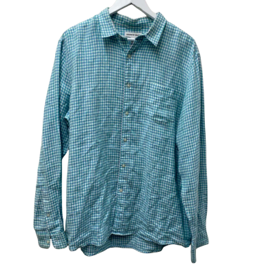 Country Road Mens Long Sleeve Shirt Checked - 100% Linen