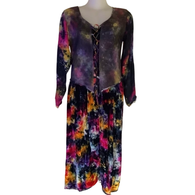 Vintage** Tie Die Bohemian Style Dress.  Womens  Size S 