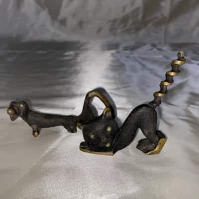 Vintage Cat & Dog Bronze Bottle Openers