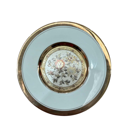 Gold Small Floral Plate Chokin