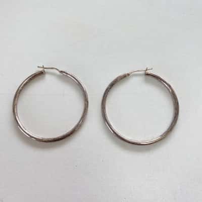 925 Sterling Silver Hoop Earrings 