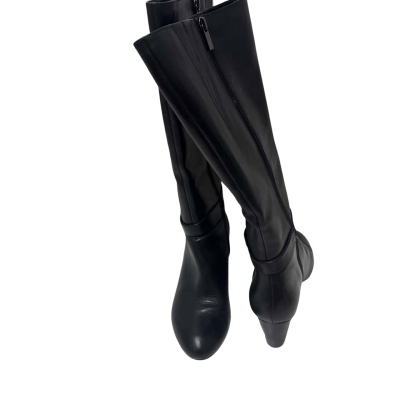 Hush Puppies Womens  Size 8 Black  leather boots