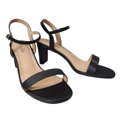 Miss Shop Women's Size 8 Black Strappy Heels 