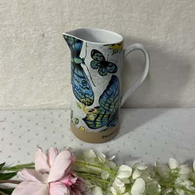 Robert Gordon Bromley & Co Butterflies Pattern Tall Stoneware Pitcher Jug