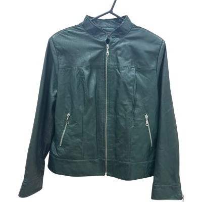 O’ Aurore Womens  Size 6 Emerald Green Leather Jacket 