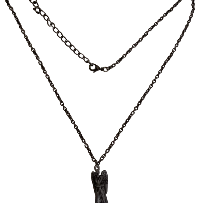Dr Who Weeping Angel Womens Charm Necklace Grey / Silver 