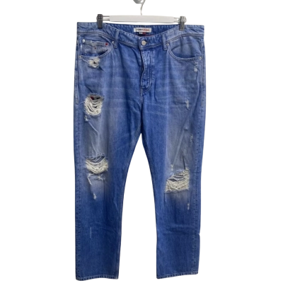 Tommy Jeans Men Size 34 Straight Leg Pants Blue 
