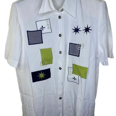Dolina Womens  Shirt Size 14 White 