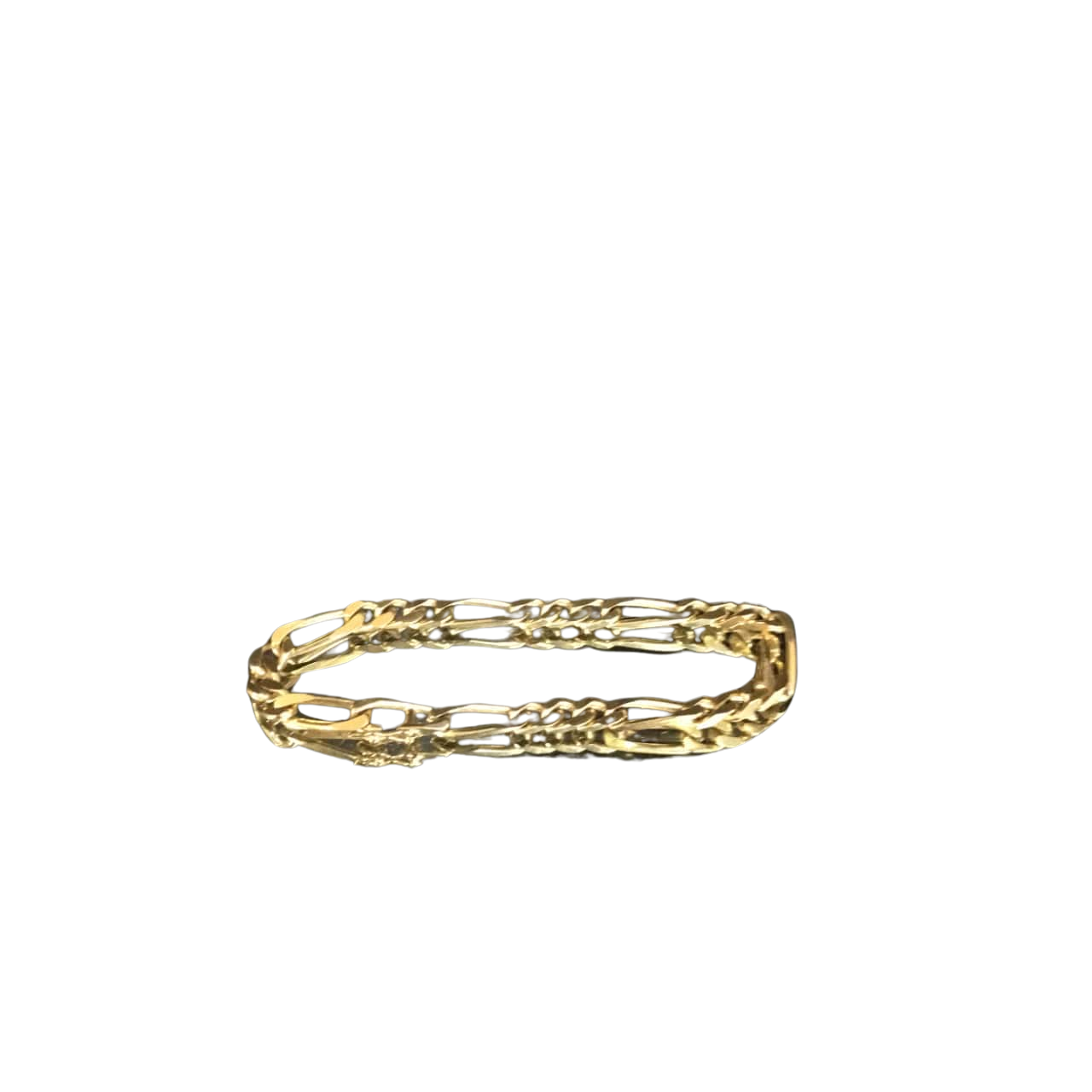 Sterling Silver Gold PlatedGold Flat Curb Link Bracelet