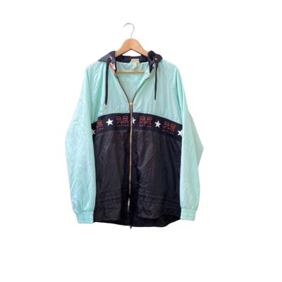 P.E Nation Size XL Track Jacket Black/Green/Multicoloured/Orange/White 