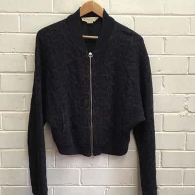 Stella McCartney Womens  Size 40 Cropped Cardigan Animal print / Purple 