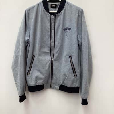 Stussy Mens  Size M Front Zipper Black  / Blue 