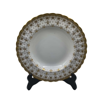 Spode Fleur de Lys gold decorated soup plate