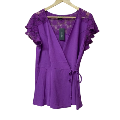 BNWT City Chic Womens Size 16 Purple Wrap top