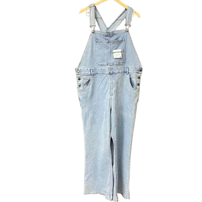BNWT Breakers Womens Size 16 Blue Flared Overalls  