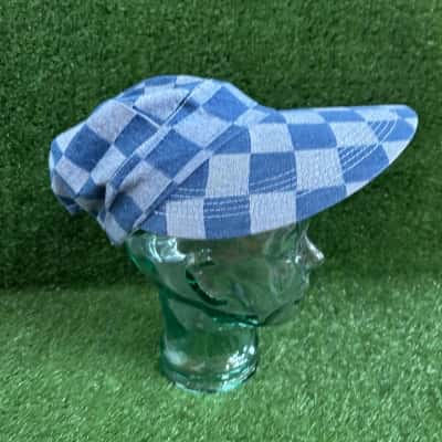 Gorman Blue Checked Wide Brim Hat (Size XS)