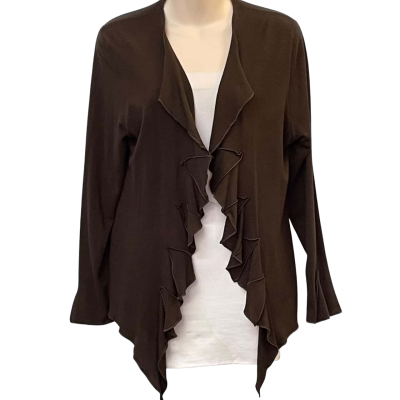 Sketa Womens Size S Open Jacket Brown