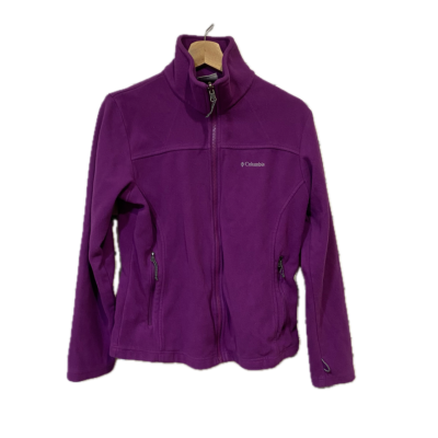 Columbia Womens Fleece Zip Jacket Size M Purple 