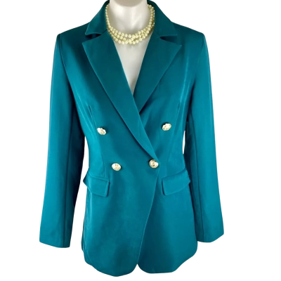 Atmos & Here Beckett Double Breasted Blazer - Jade Size 8
