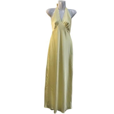 BNWT Pepper Mayo Heavy Hearted Satin Womens  Size 10 Yellow 