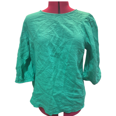 Decjuba Womens  Size 14 Short Sleeve Top Green 