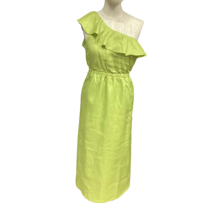 AERE Womens  Size 12 Shoulder Midi Dress Green 