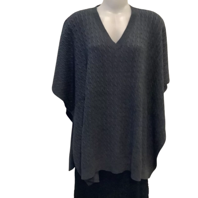  Most Wanted by Dianne.  Charcoal Oversized Poncho/Cape.  Size.  One Size 