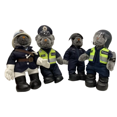 Constable T. Bear Plushes x4