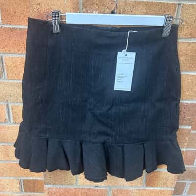  Womens  Loveday Collection Size 10 Thrills and Frills Mini Skirt Black  