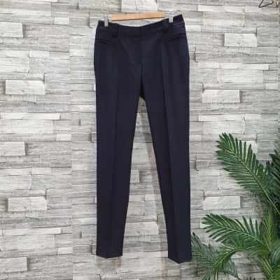  Womens  Size 8 Straight Leg Pants Navy Blue 