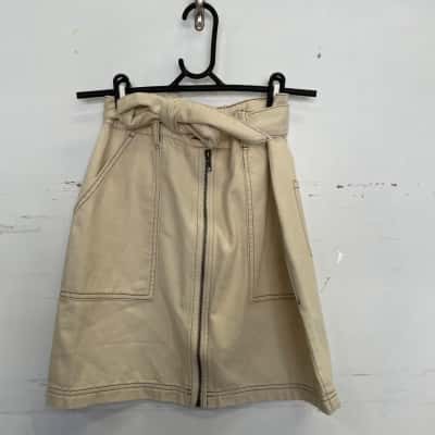 Staple the Label Womens  Size 8 Mini Skirt Cream 