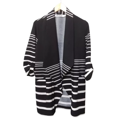 Milk & Honey Womens  Size 8 Longline Cardigan Striped 