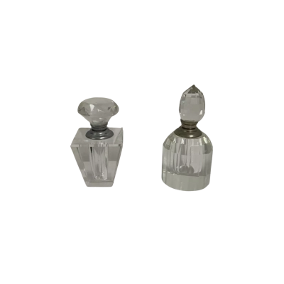 Perfume glass bottles x 2 