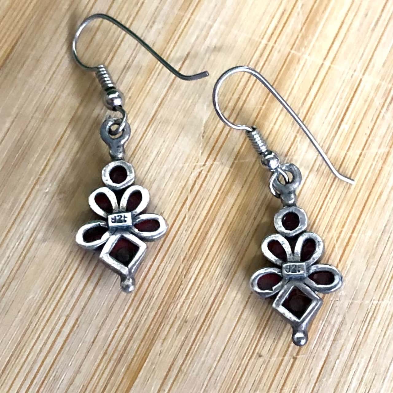 Flower Stamp Earrings - Sterling Silver main image 0