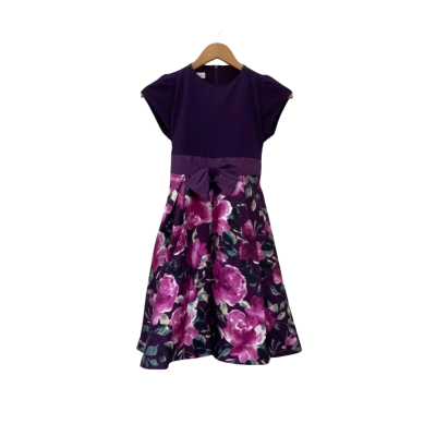  Bonnie Jean Kids Size 16 Party Dress Purple / Floral 