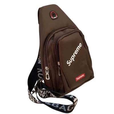 Supreme Unisex Cross Body Bag Brown 
