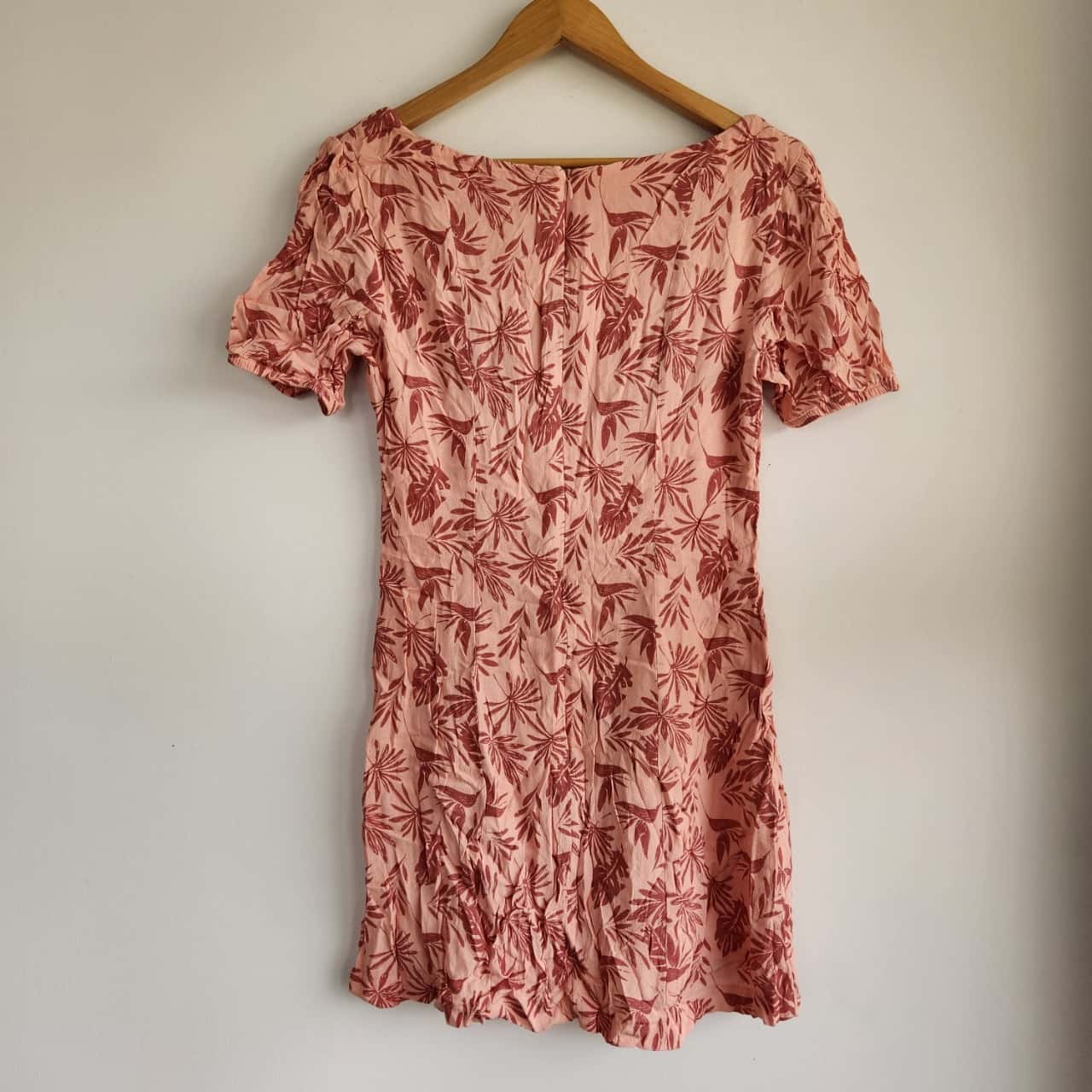 NWOT Kookai Floral Pink Mini Dress Size 12 L (s)
